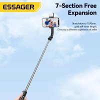 Essager Селфи стик Удължен статив за всички мобилни телефони Bluetooth Дистанционно управление, снимка 2 - Селфи стикове, аксесоари - 42552945