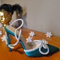 Официални обувки,сатен, снимка 3 - Дамски обувки на ток - 38944410