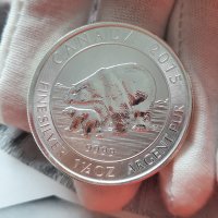 Инвестиционна сребърна монета 1 и 1/2 унция 8 Dollars - Elizabeth II Polar Bear, снимка 2 - Нумизматика и бонистика - 41862893