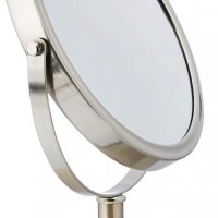 Козметично огледало Amazon Basics - Double-sided modern cosmetic mirror, Nikel, снимка 4 - Друго оборудване - 38863411