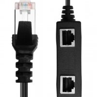 zdyCGTime RJ45 мрежов сплитер, 1 RJ45 мъжки към 2 RJ45 женски, Y сплитер, Cat 5/CAT 6​, снимка 2 - Мрежови адаптери - 40107533