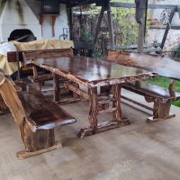 Масивна дървена маса, снимка 10 - Градински мебели, декорация  - 40849162