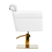 Фризьорски стол Gabbiano Berlin - бяло с златиста основа, снимка 2 - Фризьорски столове - 44761515