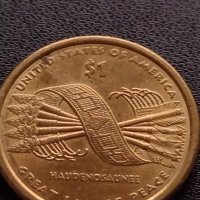 Монета 1 долар UNITED STATES OF AMERICA HAUDENOSAUMEE GREAT LAW OF PEACE 38034, снимка 2 - Нумизматика и бонистика - 40767595