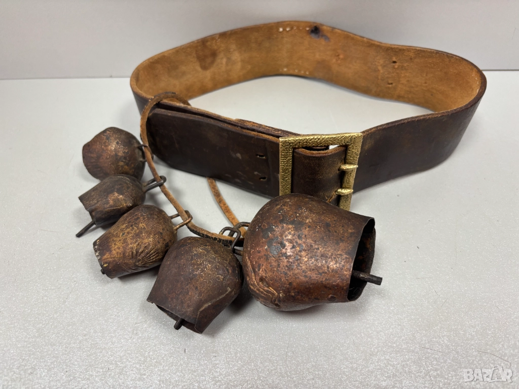 Истински Автентични Стари Хлопки-5 броя на кожен каиш, снимка 1