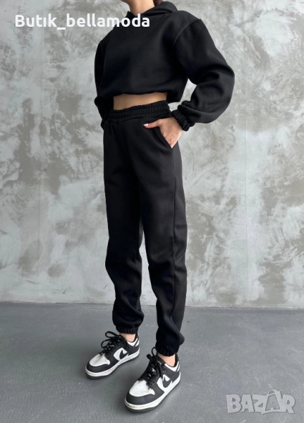 Черен ватиран сет , снимка 1