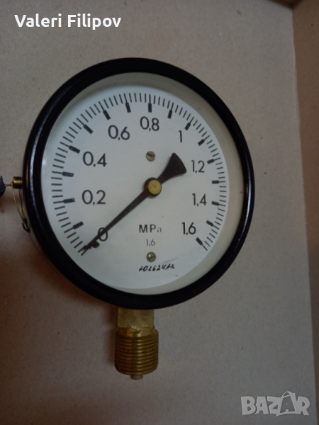 МАНОМЕТЪР 0-1.6 MPA Ф 100, снимка 1