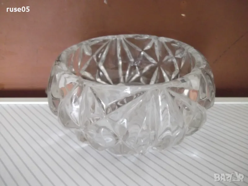 Пепелник стъклен имитационен кристал, снимка 1