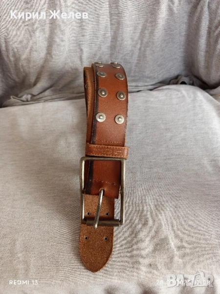 Модерен кожен колан с капси много красив стилен дизайн 35273, снимка 1