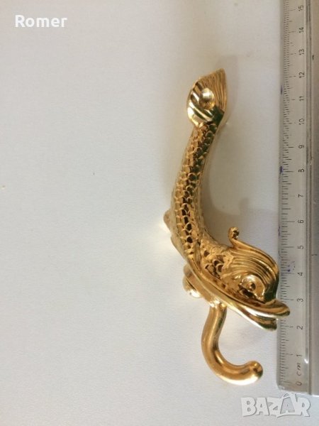 Стара позлатена закачалка делфин LAN-BAR Dolphin Range, снимка 1