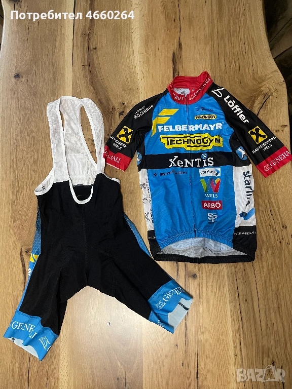 Детски екип за колоездене (джърси и клин) Loeffler, размер XXS (мъже), снимка 1