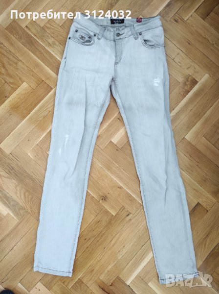 Продавам сиви еластични дънки, снимка 1