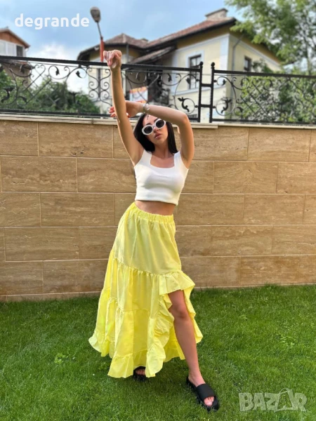 Жълта дълга пола, снимка 1