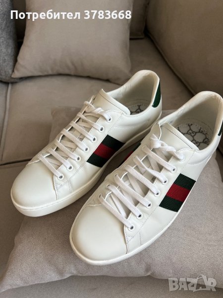 Gucci Men's New Ace Leather Sneakers, снимка 1