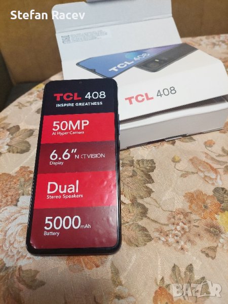 Продавам чисто нов, неразпечатан Смартфон TCL 408 64GB, снимка 1