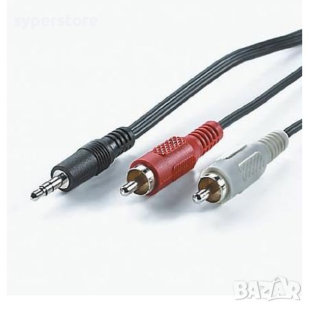 Кабел  3.5mm-M/2X RCA-M, 10m, GMB CCA-458-10M SS301020, снимка 1