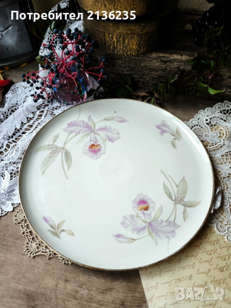 Голяма порцеланова чиния , снимка 1