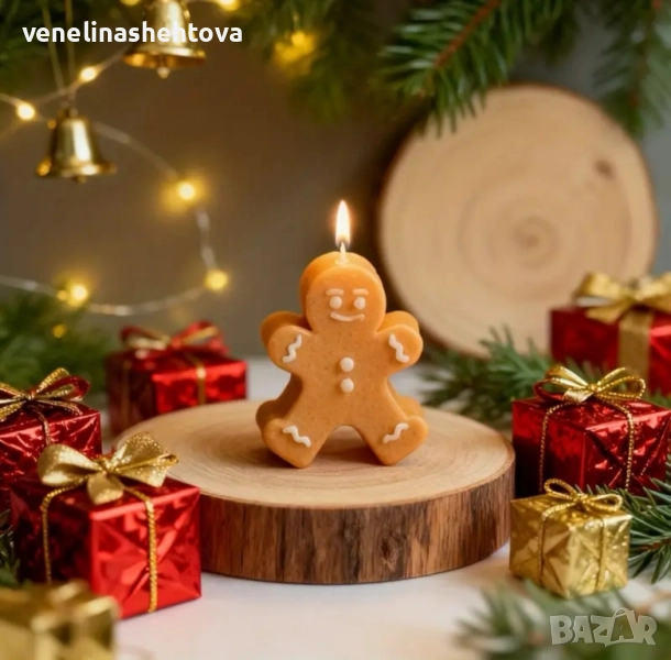 Джинджифилово човече дълбок силиконов молд форма свещи гипс сапун смола фондан шоколад , снимка 1