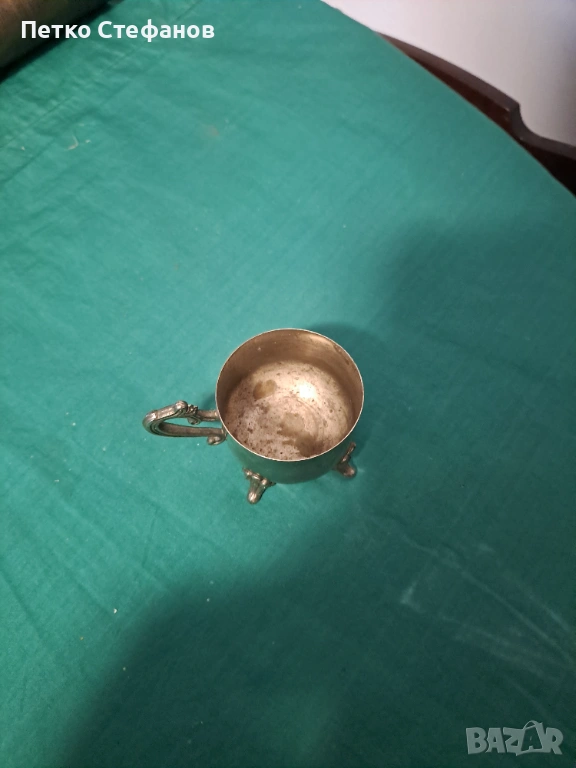 Посребрена каничка за сметана или мляко, снимка 1