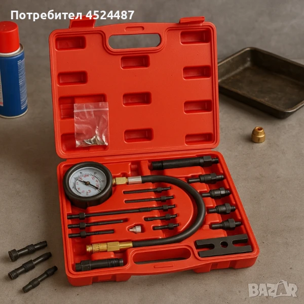 Комплект за тест на компресия на дизелови двигатели, снимка 1