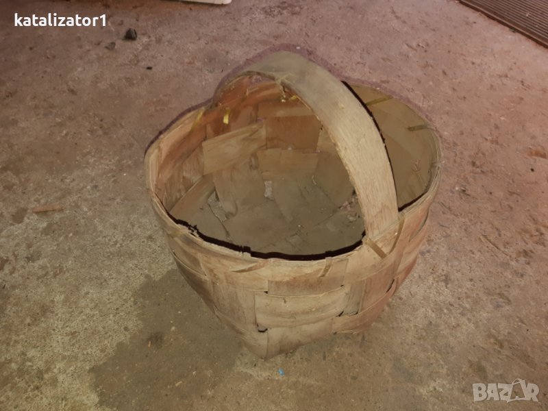 Стара плетена кошничка, снимка 1