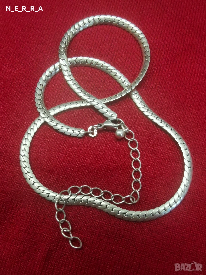 Масивен сребърен ланец, снимка 1