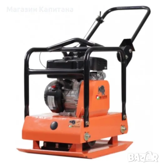 Виброплоча BISONTE PC100-H, Honda GX160, 5.5 к.с., 20 kN 102кг., снимка 1