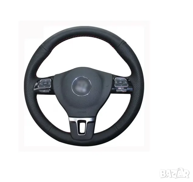Калъф за волан шиещ 38 см. подходящ за Volkswagen PASSAT B7 CC JETTA 6 GOLF 6 TIGUAN T5, снимка 1