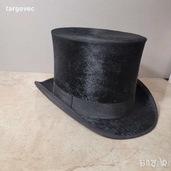 уникална мъжка шапка от 1900 година цилиндър, снимка 1
