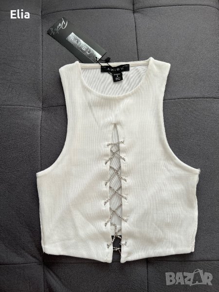 Топ с камъни Amisu, снимка 1