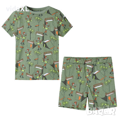 Детска пижама с къс ръкав, светлооранжева, 116(SKU:12511 ​, снимка 1
