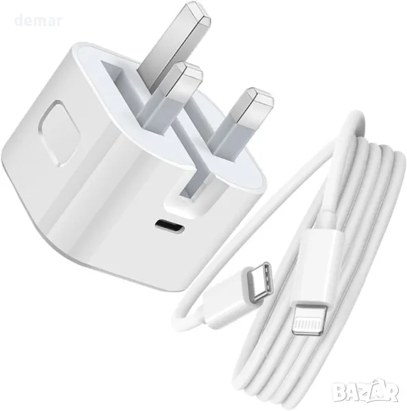 Зарядно за iPhone [сертифицирано от MFi] 20W PD с 1,8 метра кабел за бързо зареждане, снимка 1