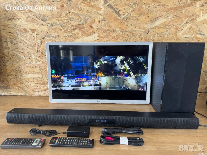 Телевизор и саундбар - LG 28inch / smart / сет2, снимка 1