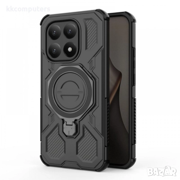 WANLONFENG Калъф (PC + TPU) със Стойка за Xiaomi 15T | 2 бр. Стъклени Протектори | Усилена защита | , снимка 1