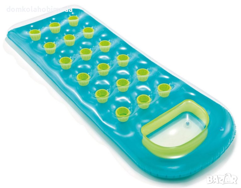 Надуваем матрак Intex,188x71 cm, 18 джоба за бутилки, до 80 кг., снимка 1