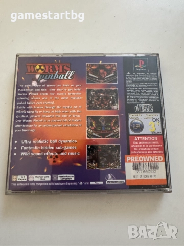 Worms Pinball за PS1, снимка 2 - Игри за PlayStation - 51711974