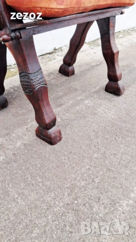 Винтидж табуретка-камилско седло, снимка 4 - Дивани и мека мебел - 53721644