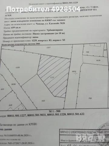 продавам парцел с.Чавдар,регулация,за бил.строиъелство до 10,0м к.к.Ток вода и канал-до парцела, снимка 3 - Парцели - 55788804