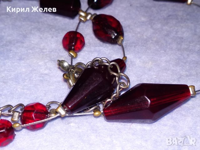 ПРЕКРАСНО ФАСЕТИРАНО КРИСТАЛНО РЕТРО АРТ НУВО СТИЛ ХЕНД МЕЙД КОЛИЕ 45511, снимка 10 - Колиета, медальони, синджири - 41753151