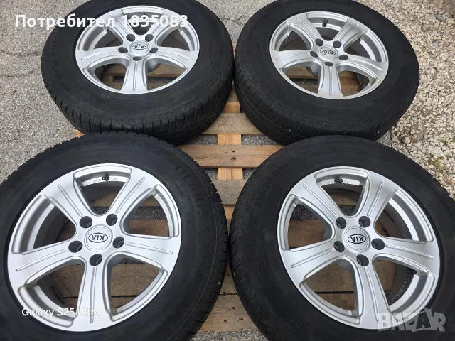 Лети джанти 16ки 5х114.3 Kia + зимни гуми 215/70/16 Barum, снимка 3 - Гуми и джанти - 55848302