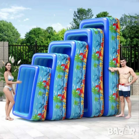 ГОЛЯМ НАДУВАЕМ БАСЕЙН ЗА ДОМА, снимка 4 - Басейни и аксесоари - 50992403