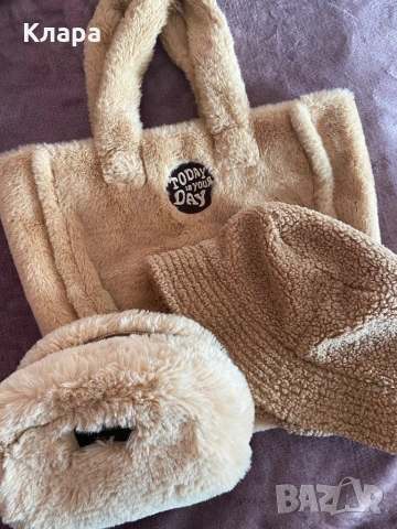 Пухкав сет с чантички и шапка