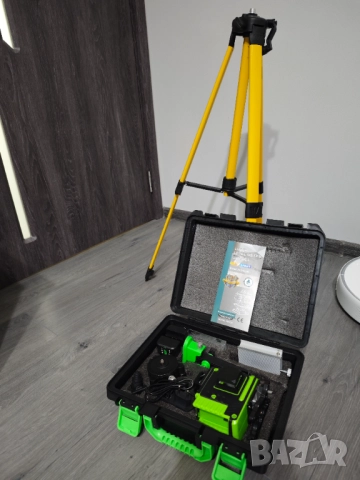 👉 „НОВО! Лазерен Нивелир 16 Линии Зелен Лазер – Самонивелиращ, Пълен Комплект, снимка 6 - Измервателни инструменти - 51999138