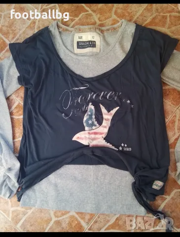 SC&CO 🔝❤️ Сет от два броя дамски блузи две в едно, снимка 7 - Блузи с дълъг ръкав и пуловери - 47604592
