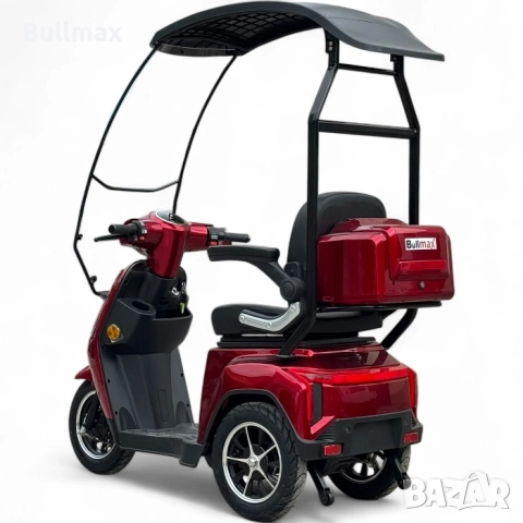  Електрическа триколка Bullmax R1, 1500W, 60V/20Ah, Сива, CE сертификат, снимка 6 - Инвалидни скутери - 52570005