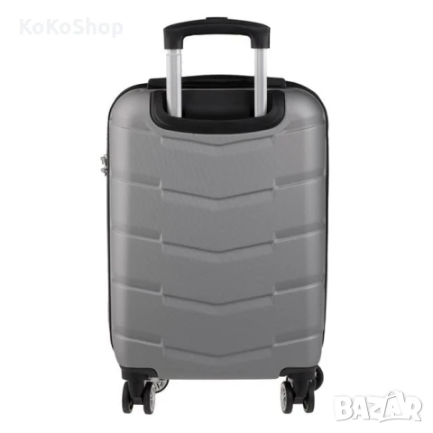 Куфар на колелца-35x21x55.5 см./сив куфар на колелца , снимка 5 - Куфари - 50645115