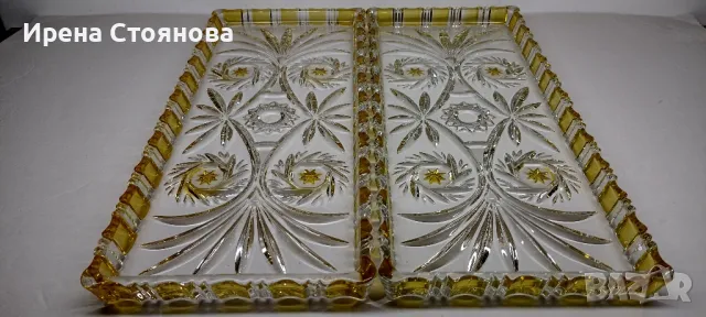 Плато за сервиране Walther Crystal Glas , снимка 3 - Чинии - 47921227