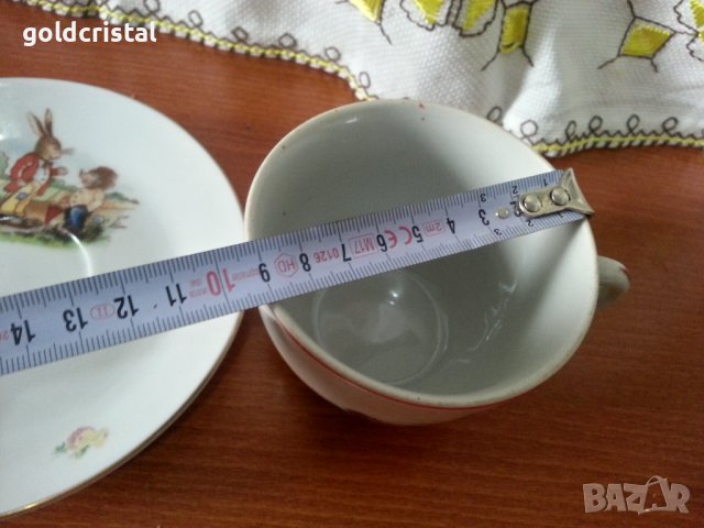 Стар български порцелан детски комплект за хранене , снимка 3 - Антикварни и старинни предмети - 40622279