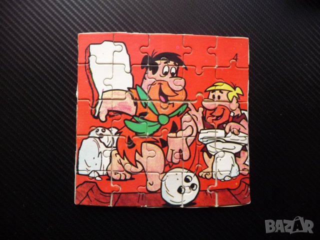 Стар пъзел 25 части Фред Флинстоун Барни Ръбъл боулинг филм Анимация