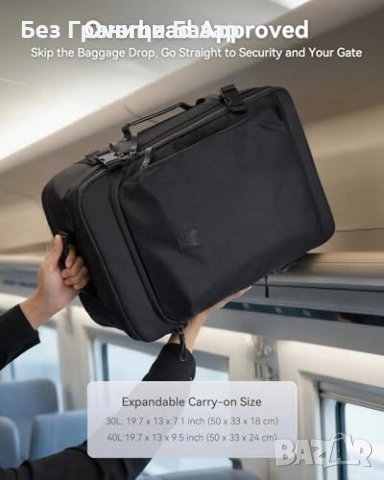 Нова Бизнес туристическа раница 40L за лаптоп 17.3'' пътуване работа, снимка 4 - Раници - 53835602